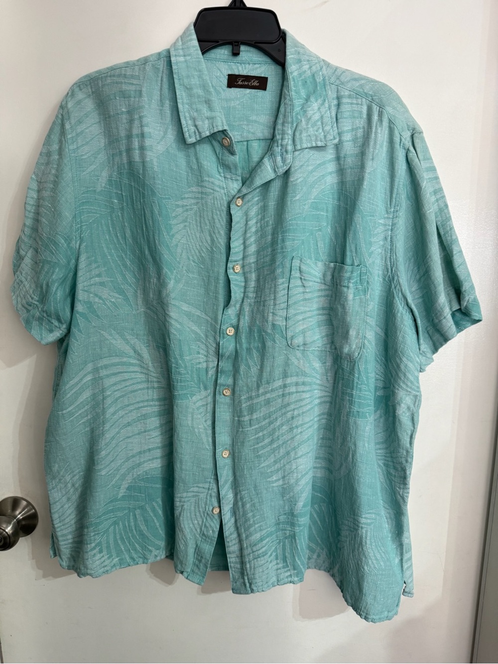 EUC Men’s Tasso Elba Short Sleeve Button Down Shirt XXL